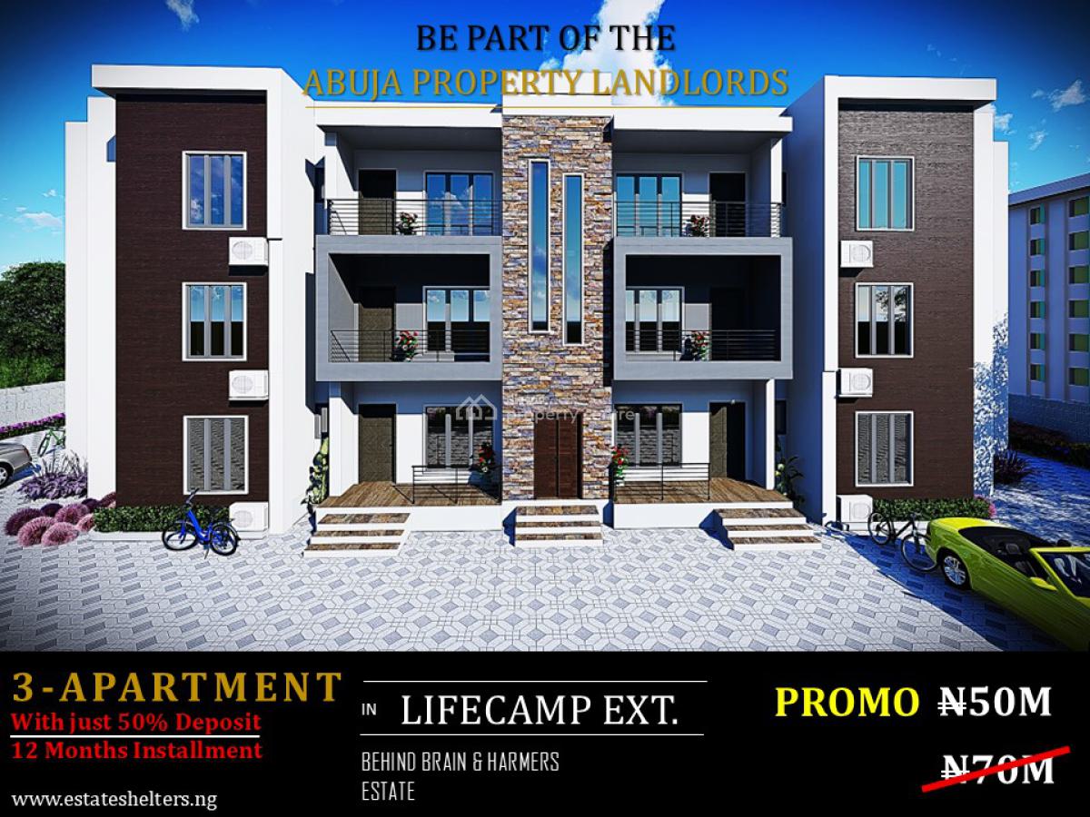 Plot for 4-bedrooms Semi Detached Triplex, Life Camp, Abuja, Residential Land for Sale