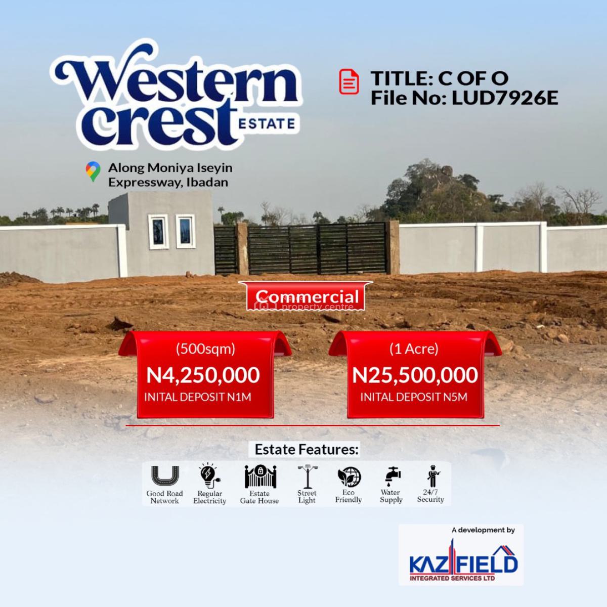 Residential Land with C of O, Moniya-iseyin Expressway, Ibadan, Oyo, Residential Land for Sale