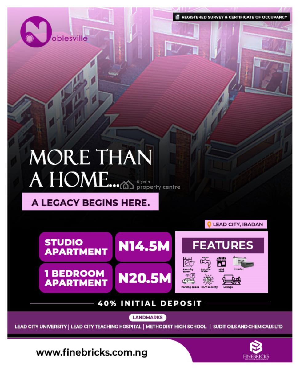 Studio Apartment, We Are Right Next to Lead City University and Lead City Teaching Hospi, Ibadan, Oyo, Self Contain (single Rooms) for Sale