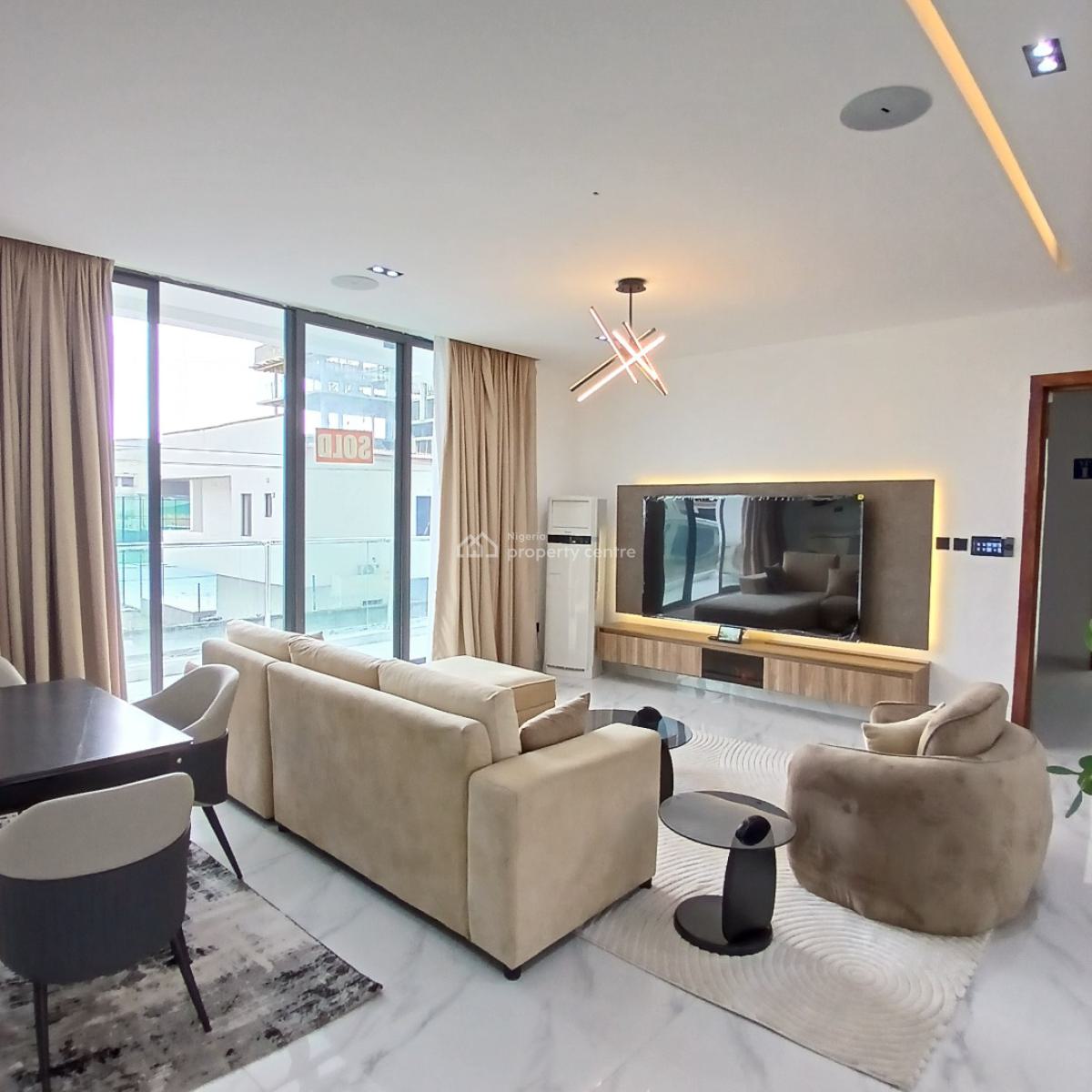 Luxury 2 Bedroom Apartment with Swimming Pool, with Water Treatment, Central Gas System,  Swimming Pool, Lekki Phase 1, Lekki, Lagos, Flat / Apartment for Sale