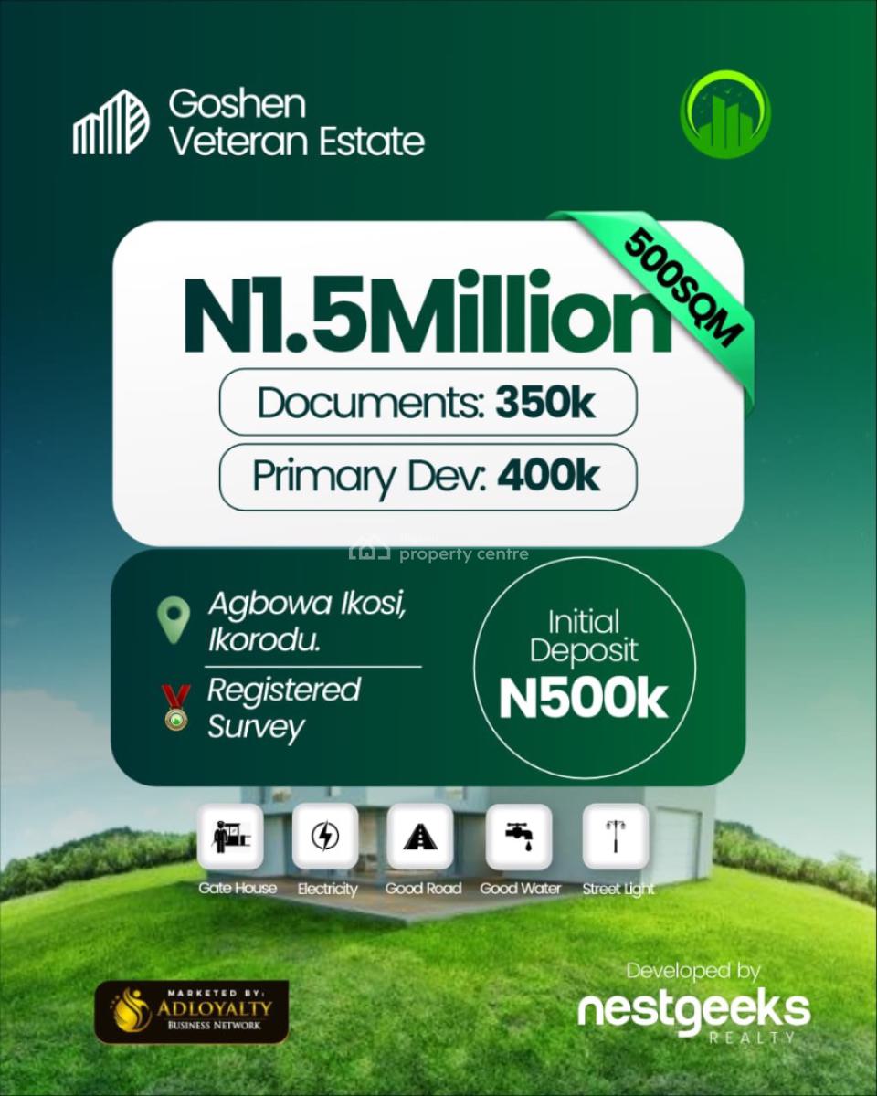 Introducing Goshen Veteran Estate., Agbowa, Ikosi, Ikorodu, Lagos, Residential Land for Sale