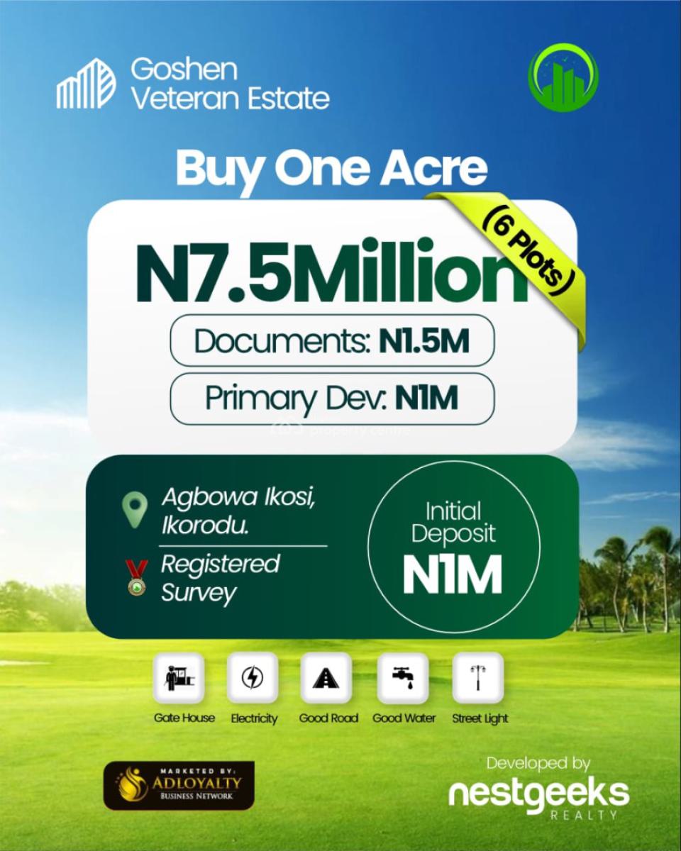 Introducing Goshen Veteran Estate., Agbowa, Ikosi, Ikorodu, Lagos, Residential Land for Sale