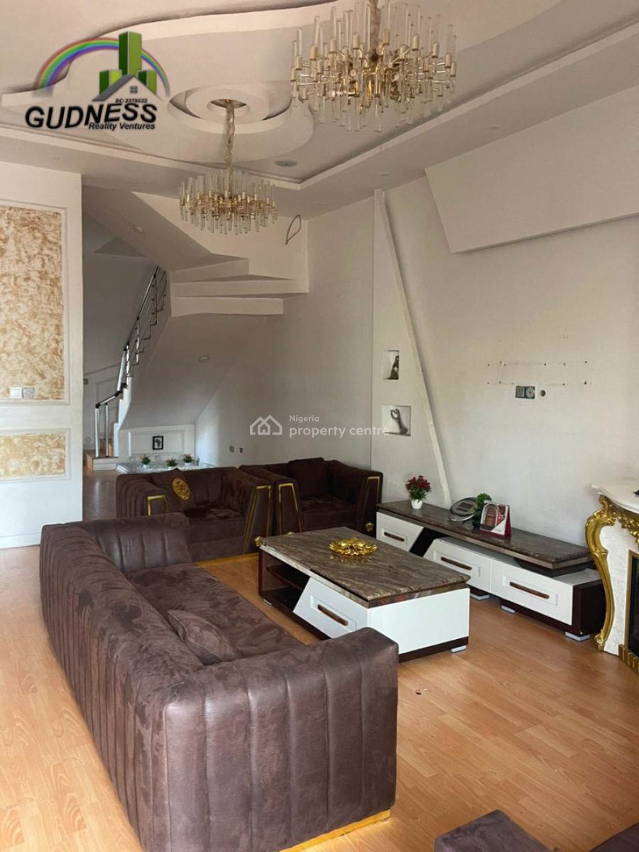 Semi-furnished 4 Bedroom Semi Detached Duplex with Bq, Ikota, Lekki, Lagos, Semi-detached Duplex for Rent