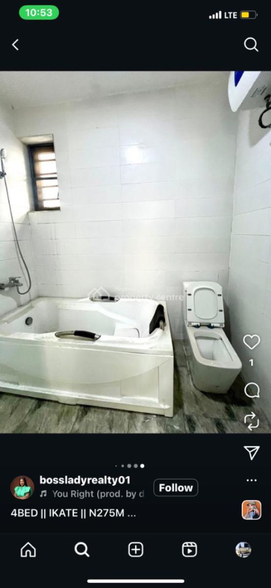 Newly Built 4bedroom Terrace  Duplex with Bq, Ikate,lekki, Ikate, Lekki, Lagos, Terraced Duplex for Sale