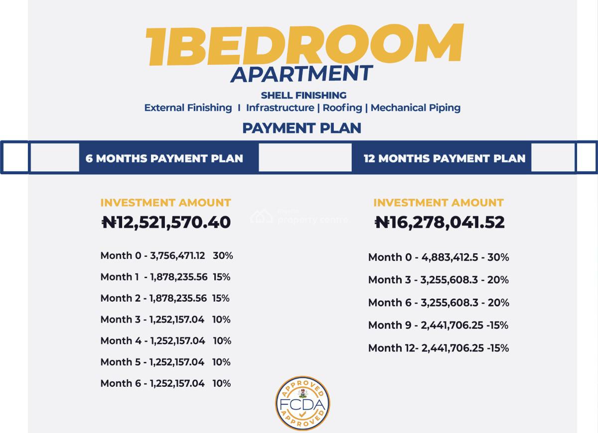 Luxury 1 Bedroom Apartment with Excellent Facilities, Mshel Vine City, Wasa, Apo, Abuja, Flat / Apartment for Sale