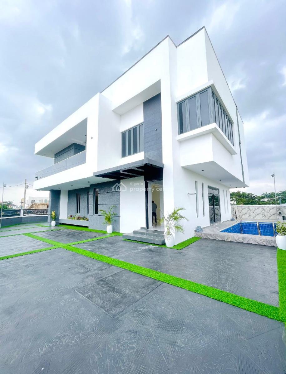 Lovely 5 Bedroom Fully Detached Duplex with Pool, Private Cinema & Bq, Sangotedo Ajah, Lekki, Lagos, Detached Duplex for Sale