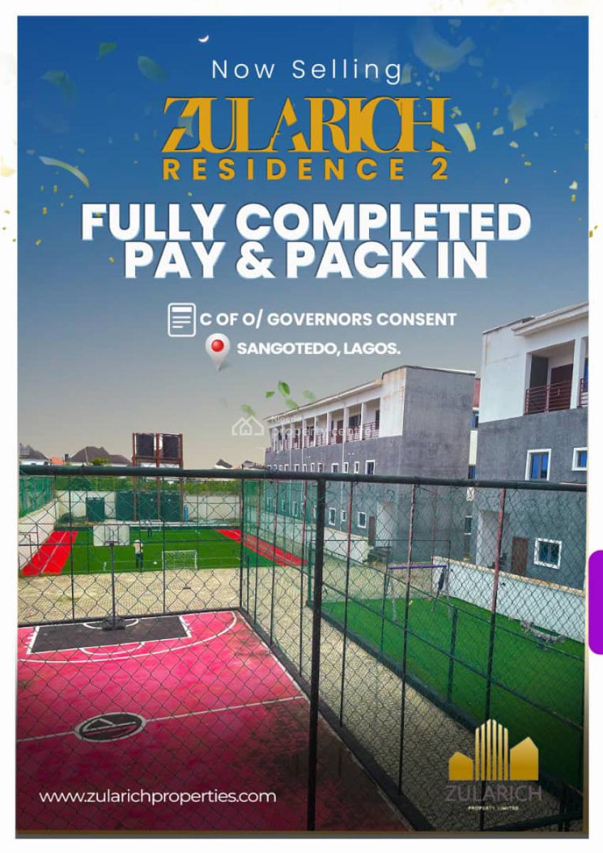 4 Bedrooms Terrace Duplex ( Pay and Move in), Right on Monestry Road By Shoprite Sangotedo, Sangotedo, Ajah, Lagos, Terraced Duplex for Sale