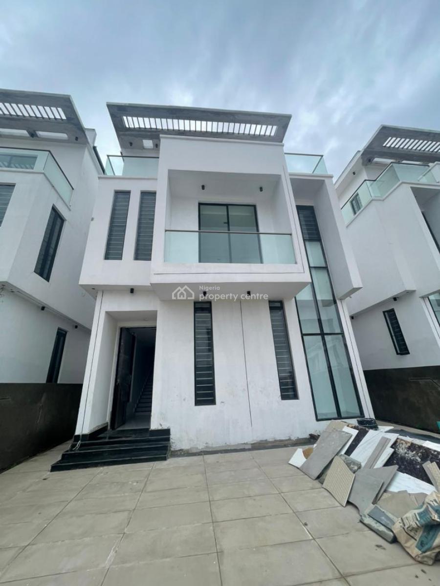 Gigantic 5 Bedroom Fully Detached Duplex with a Bq and a Pool, Chevron, Lekki, Lagos, House for Sale