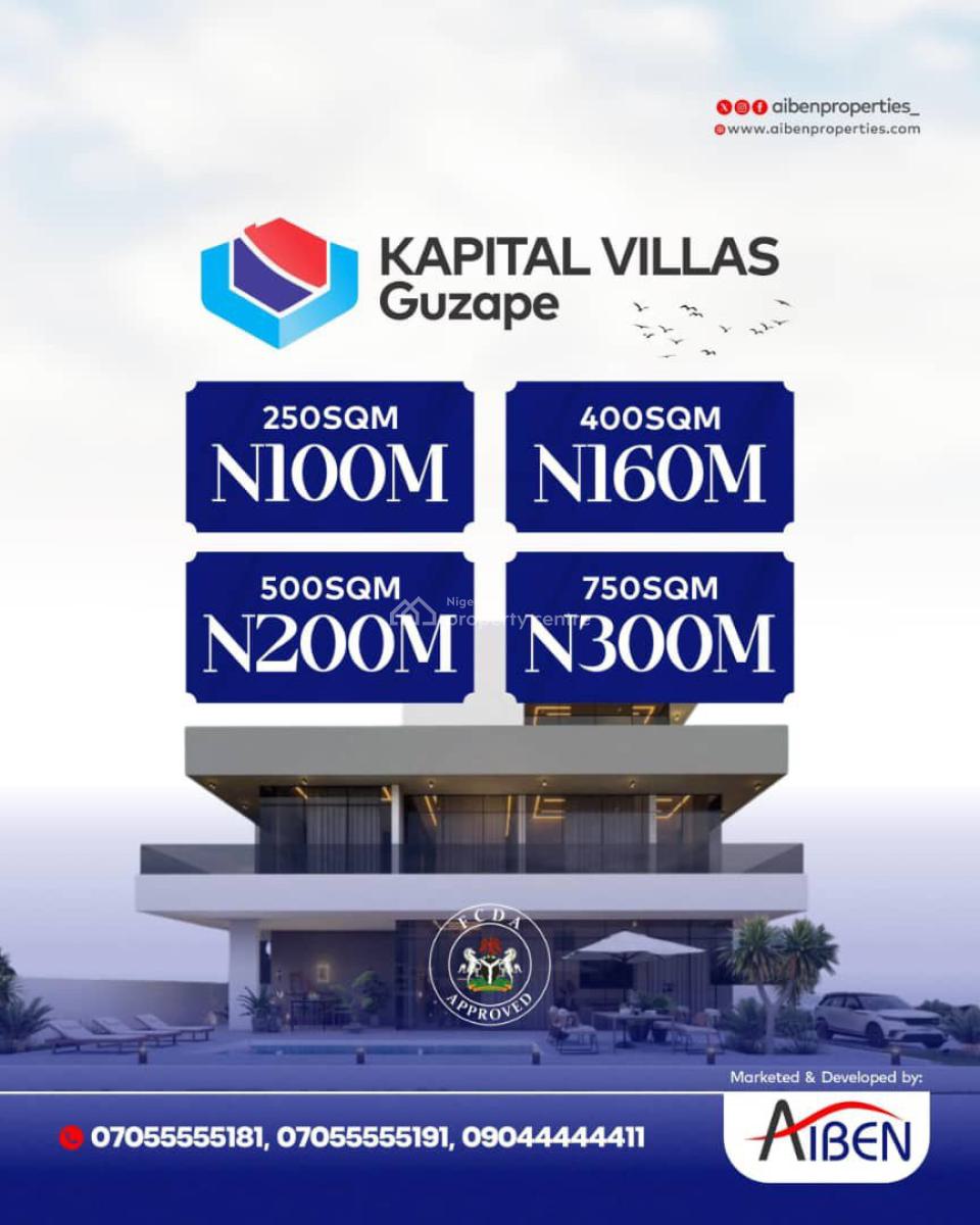 Buy & Build Land with C of O - 250sqm, 400 Sqm, 500sqm, Kapital Villas, Guzape District, Abuja, Mixed-use Land for Sale