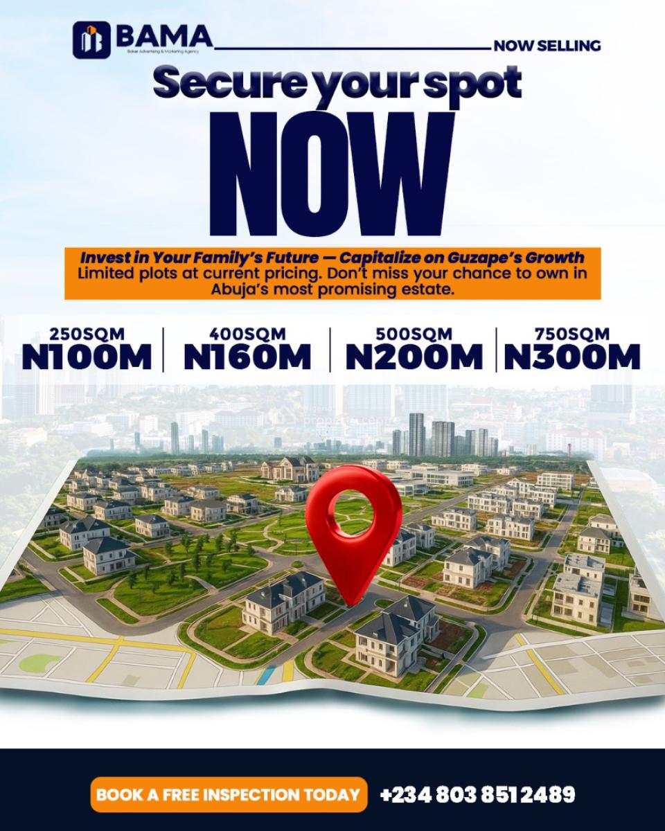 Buy & Build Land with C of O - 250sqm, 400 Sqm, 500sqm, Kapital Villas, Guzape District, Abuja, Mixed-use Land for Sale