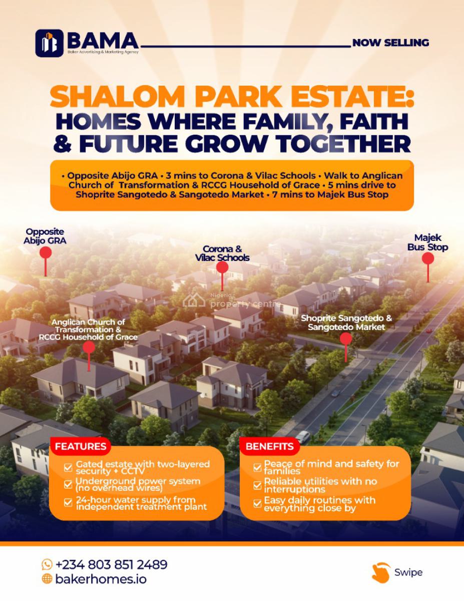 Buy Luxury Homes & Serviced Plots 2, 4, 5 Bedroom Semi Detached Duplex, Shalom Park Estate, Ajah, Lagos, Semi-detached Duplex for Sale