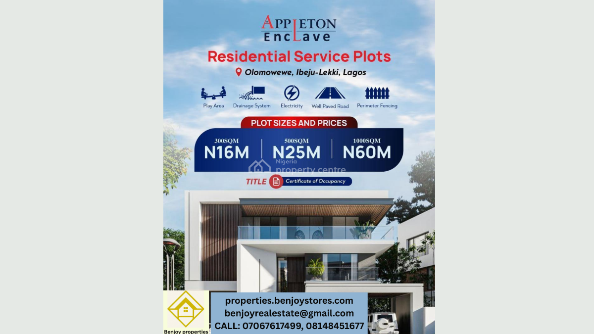 Appleton Enclave 300sqm, Olomowewe, Within The Lekki Free Trade Zone, Ibeju Lekki, Lagos, Land for Sale