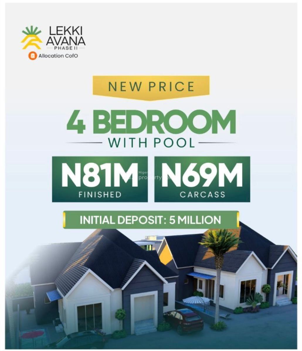 Luxury 4 Bedroom Bungalow, Modern Styled 4 Bedroom Bungalow with Mortgage Payment Option, Ibeju Lekki, Lagos, Detached Bungalow for Sale