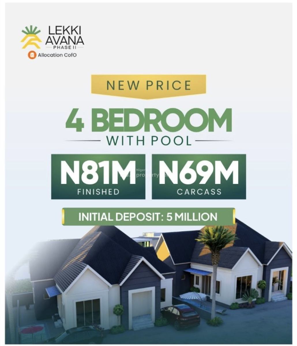 Luxury 4 Bedroom Bungalow, Modern Styled 4 Bedroom Bungalow with Mortgage Payment Option, Ibeju Lekki, Lagos, Detached Bungalow for Sale