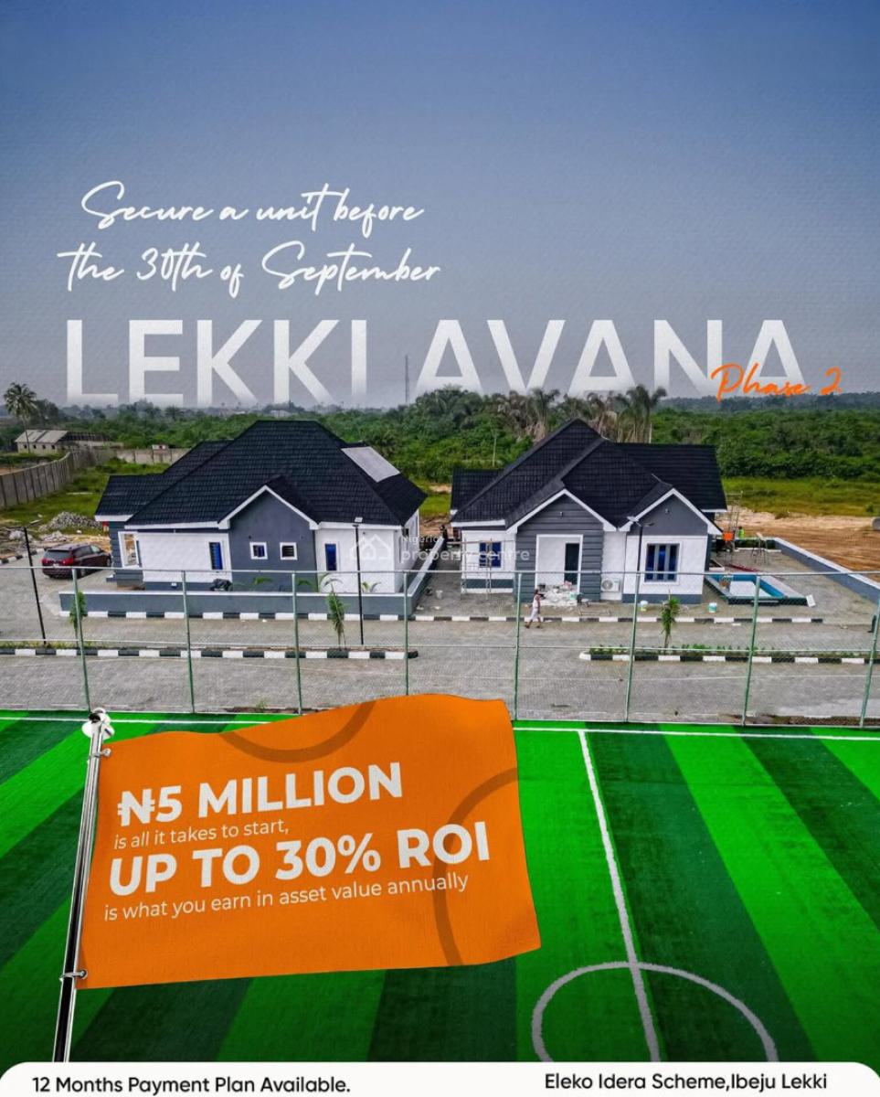 Lekki Avana Phase 2, Own & Live The Resort Live ( 3 & 4 Bedroom Bungalow + Pool) 5m Deposit, Eleranigbe, Ibeju Lekki, Lagos, Detached Bungalow for Sale