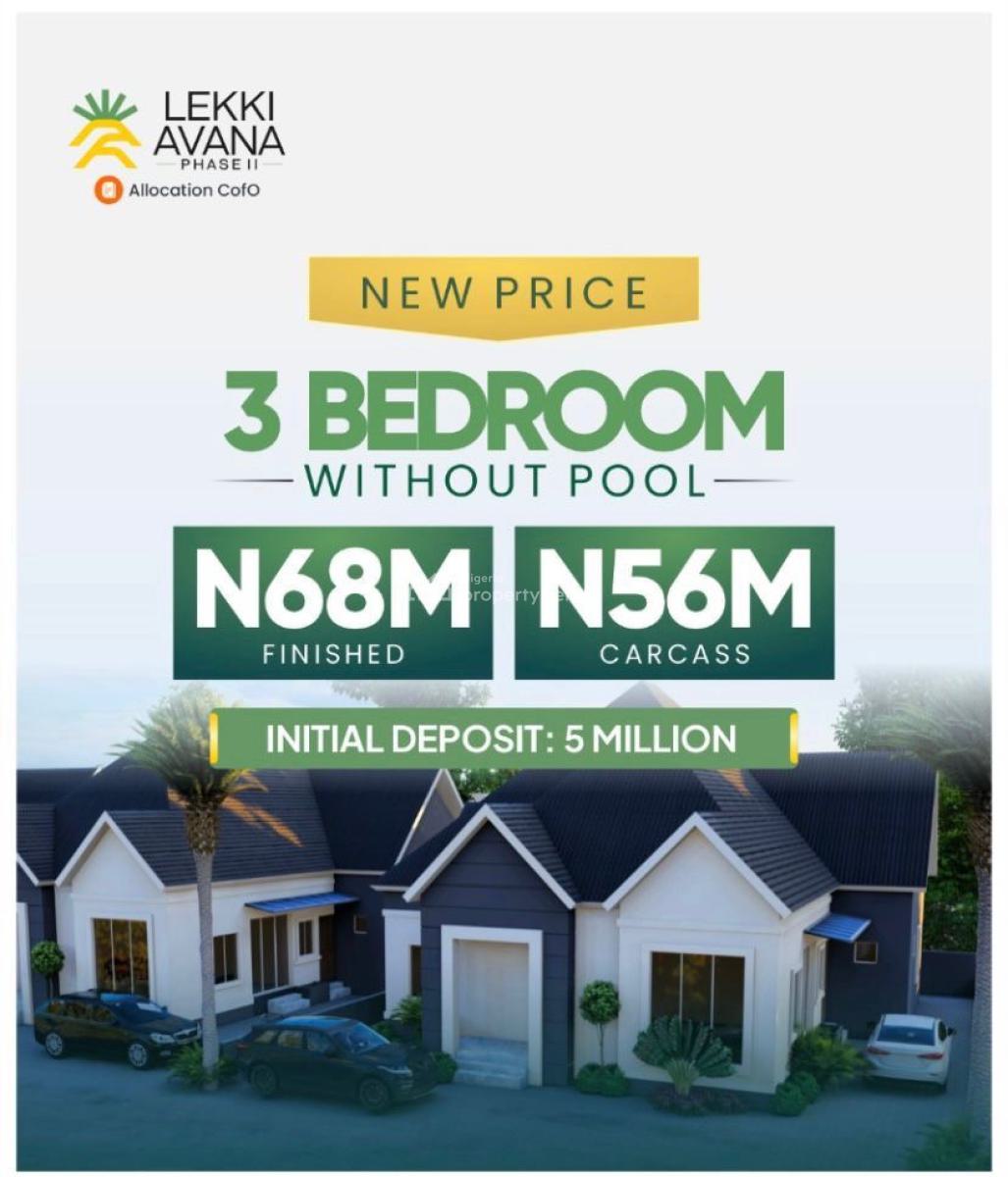Luxury 3 Bedroom Bungalow, Luxury 3 Bedroom Bungalow with Mortgage Payment Option, Ibeju Lekki, Lagos, Detached Bungalow for Sale