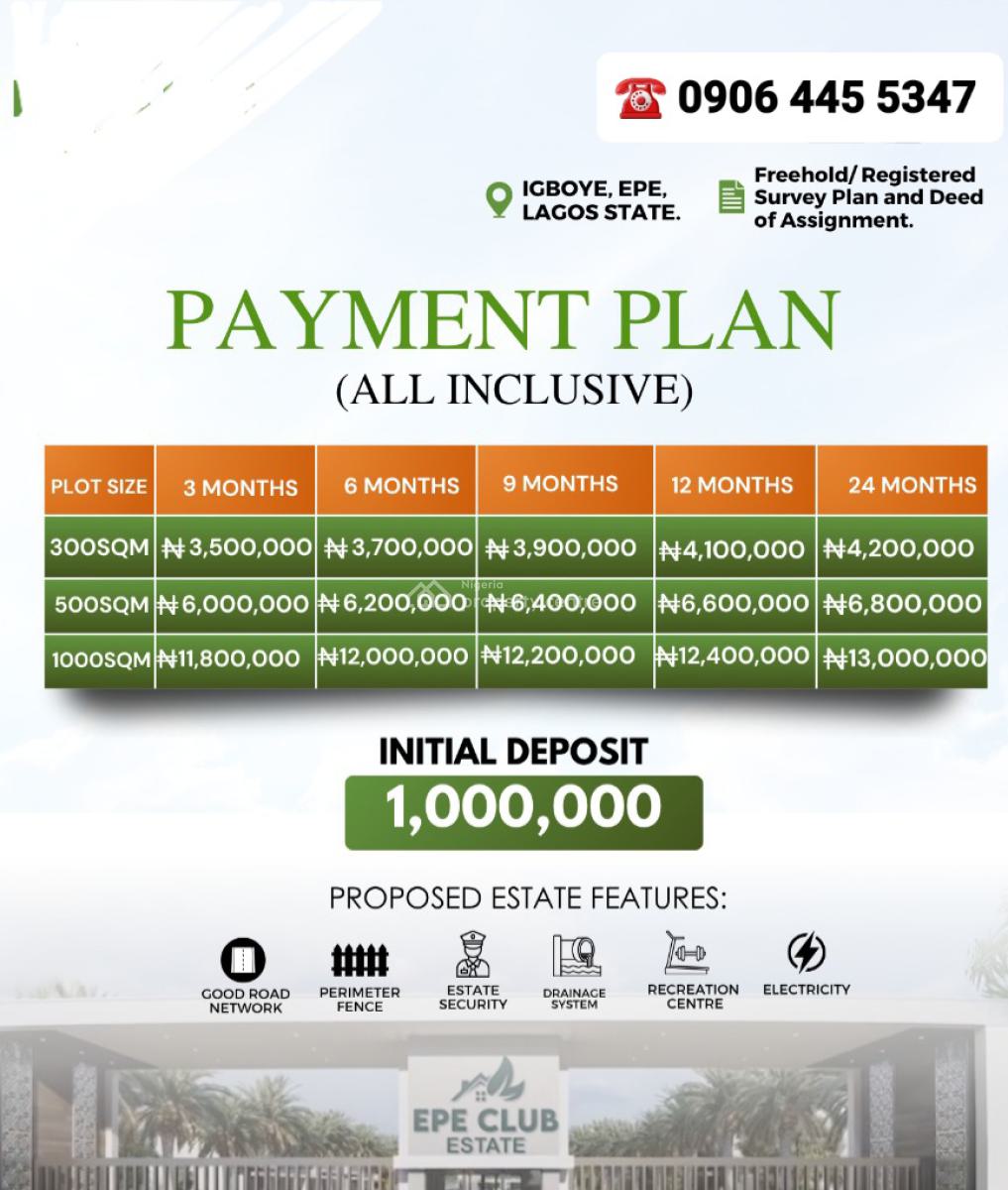 Plots and Acres of Land at Igboye, Epe, Igboye, Epe, Lagos, Residential Land for Sale