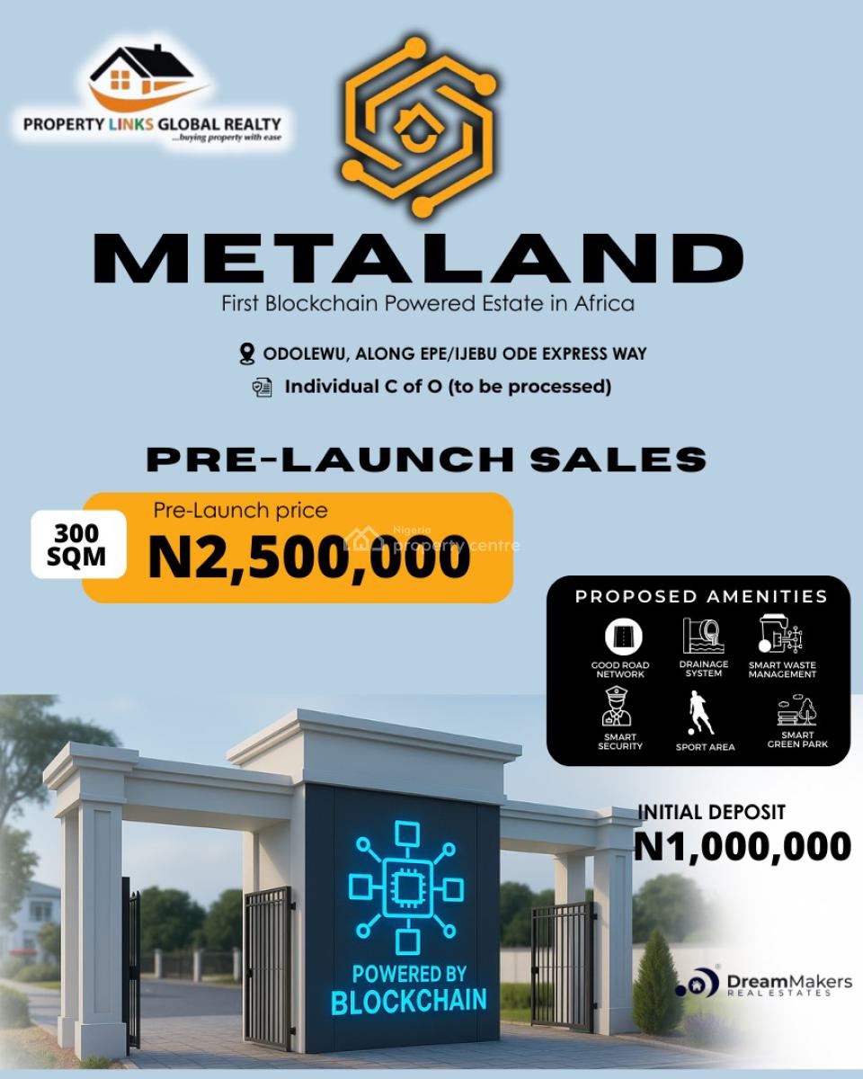Most Affordable Land Directly Facing The Express Road, Metaland Estate Odolewu Along Epe/ijebu Ode Express Way, Epe, Lagos, Industrial Land for Sale