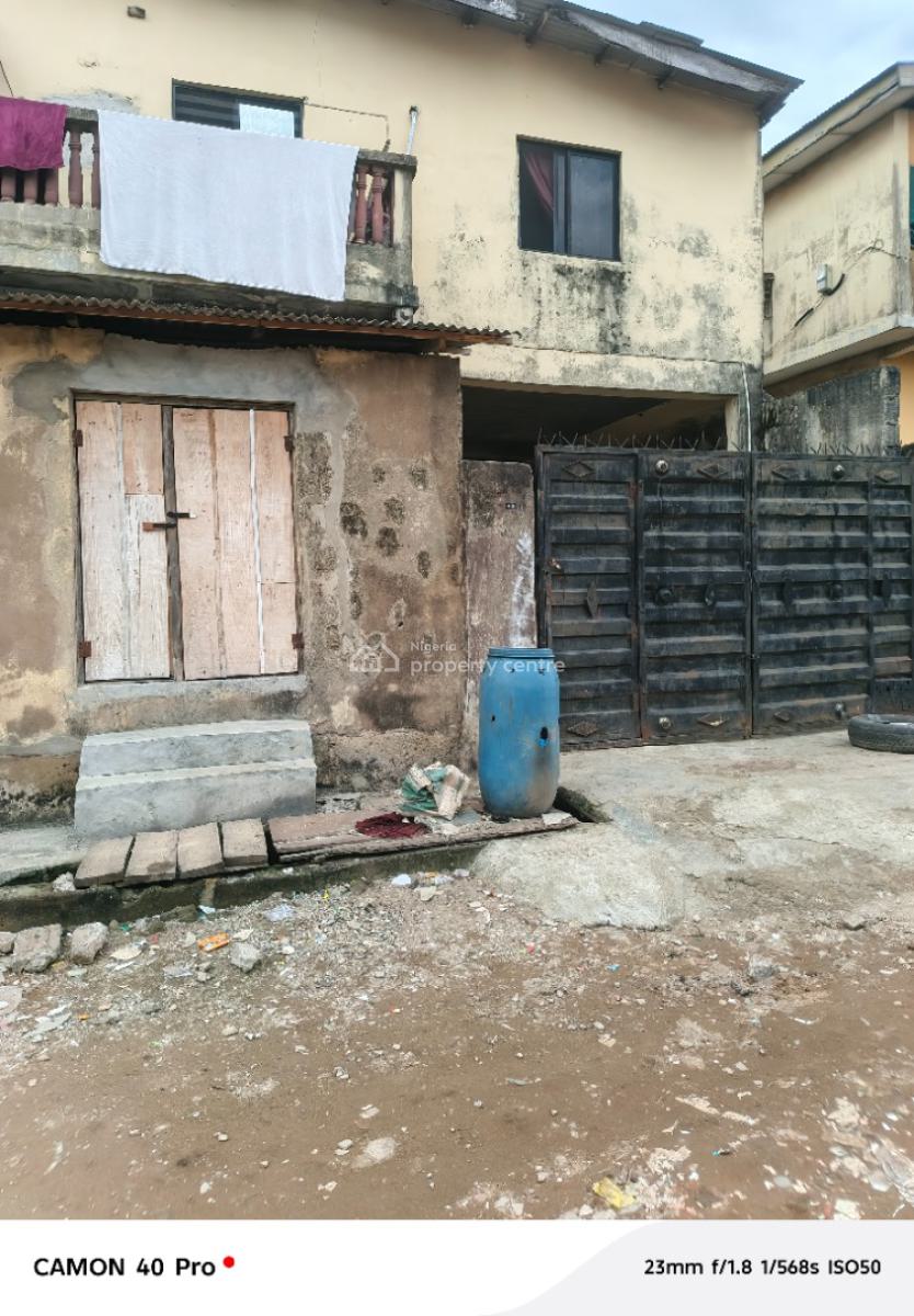 One Full Plot of Land with Demolishable Building in Ogba Central, Orimolade Street Off College Road, Ogba, Ikeja, Lagos, Block of Flats for Sale