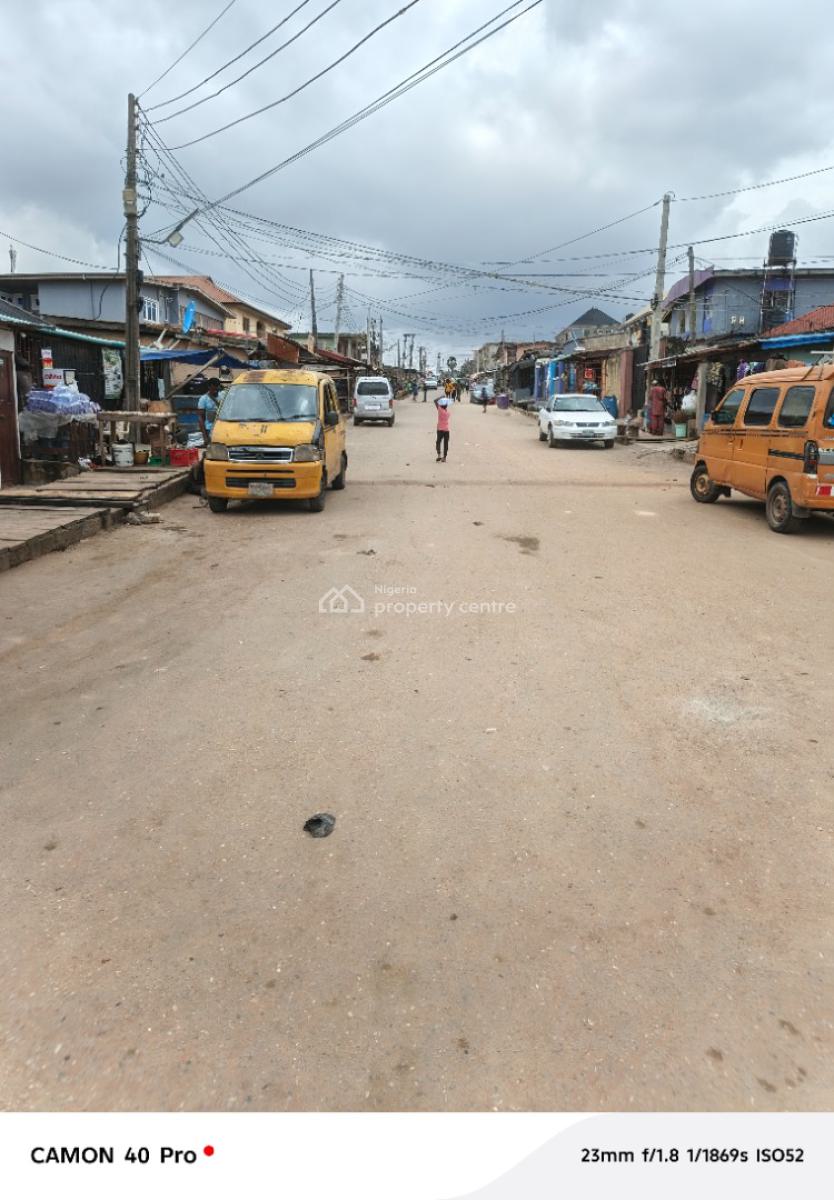 More Than Half Plot of Land with Demolishable Building on a Tarred Roa, Orimolade Street, Off College Road, Ogba, Ikeja, Lagos, Block of Flats for Sale