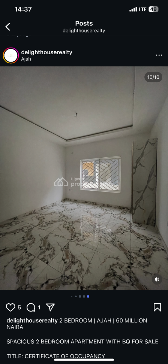 Spacious 2 Bedroom Apartment with Bq, Ajah, Lagos, Flat / Apartment for Sale