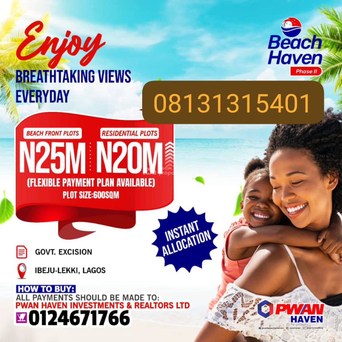 Plots of Beachfront Land in Ibeju, Akodo Ise, Ibeju Lekki, Lagos, Mixed-use Land for Sale