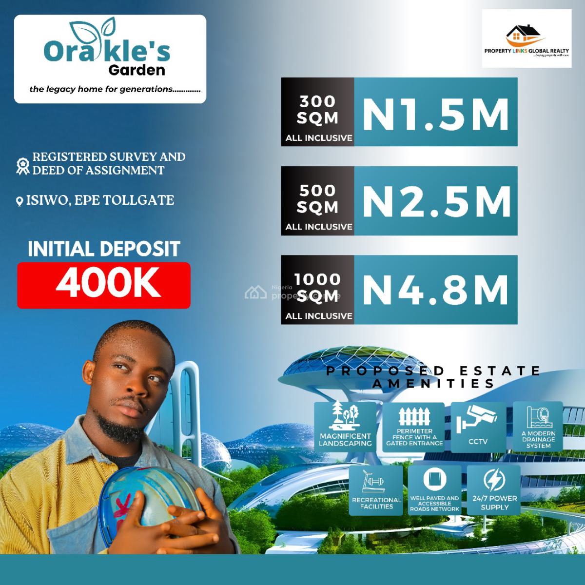 Land with Flexible Payment Freehold and Registered Survey, Orakles Garden Positioned at Isiwo, Epe/ijebu Ode Express Way., Epe, Lagos, Residential Land for Sale