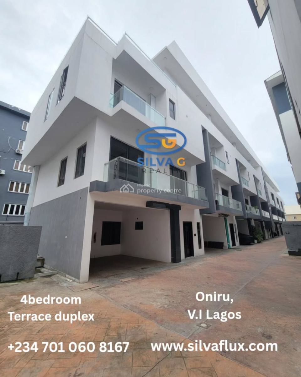 Brand New  4 Bedroom Terrace Duplex in Oniru, Oniru, Victoria Island (vi), Lagos, Terraced Duplex for Rent