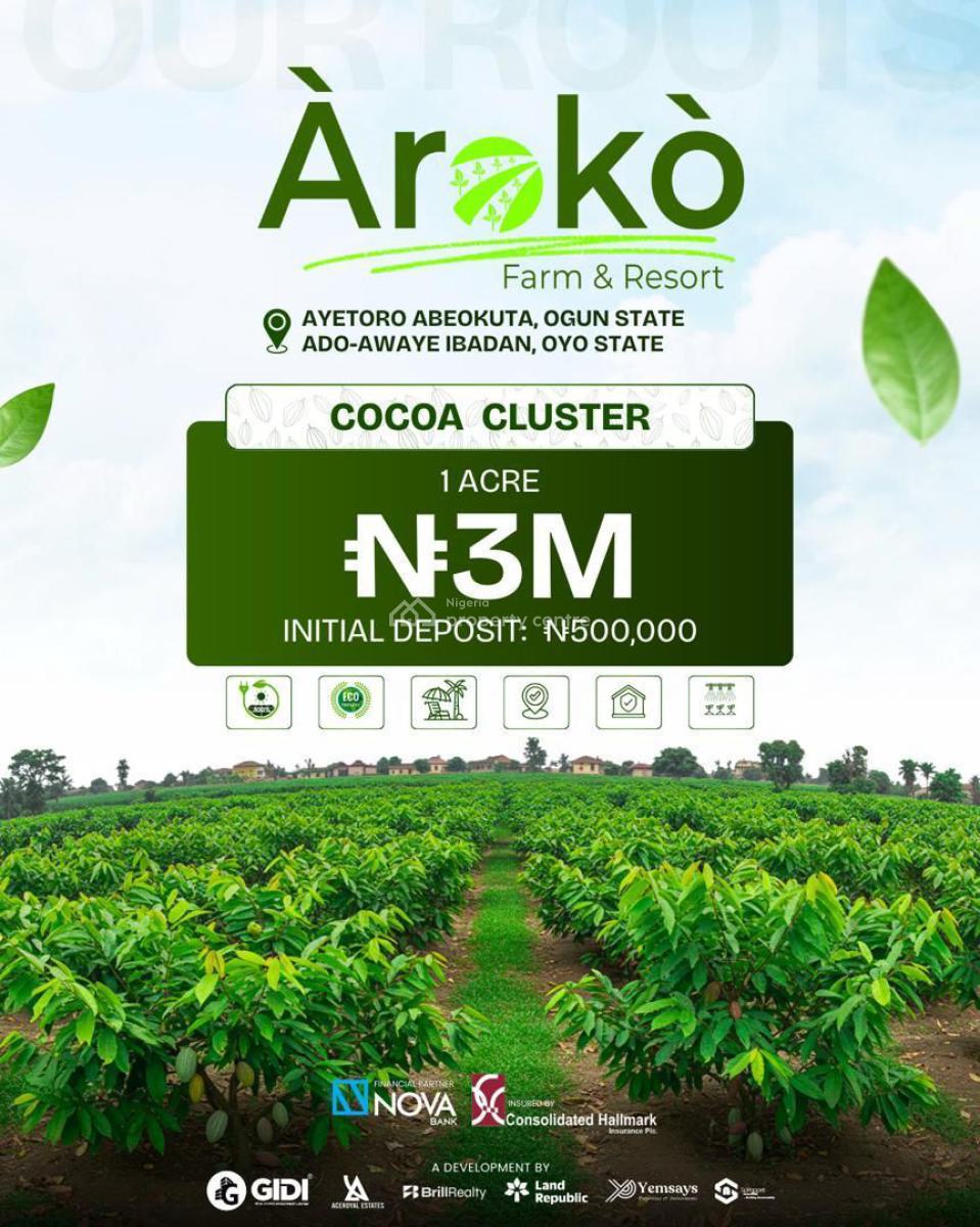 Land, àrokò Farm & Resort, Aiyetoro, Ado-awaye Ibadan, Abeokuta North, Ogun, Mixed-use Land for Sale