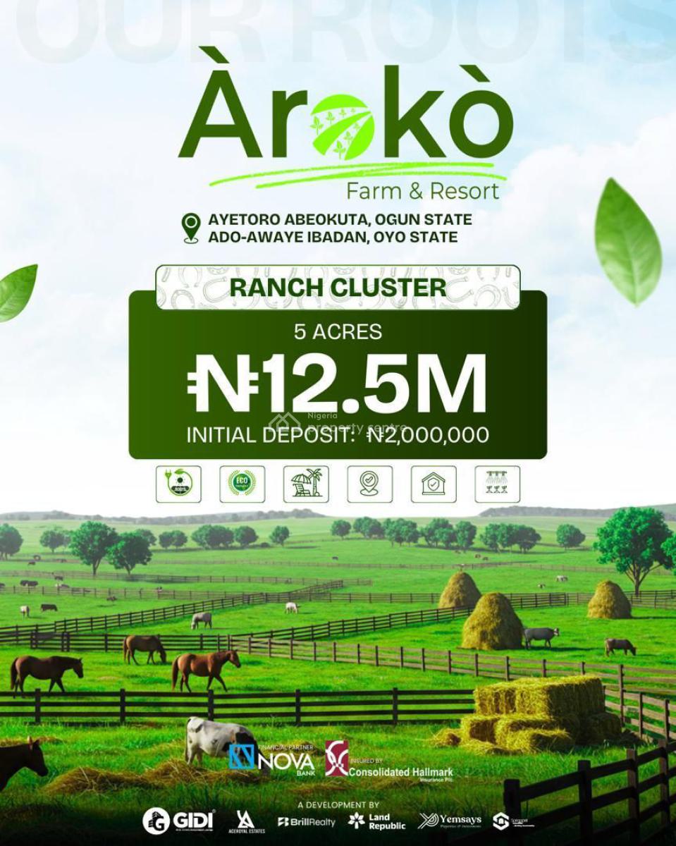 Land, àrokò Farm & Resort, Aiyetoro, Ado-awaye Ibadan, Abeokuta North, Ogun, Mixed-use Land for Sale