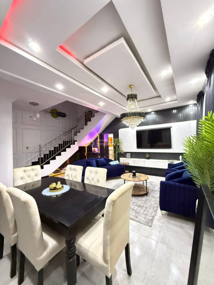 Brandnew Furnished 4 Bedroom Corner Piece Terrace Duplex,in a Service, Ajah, Lagos, Terraced Duplex for Sale