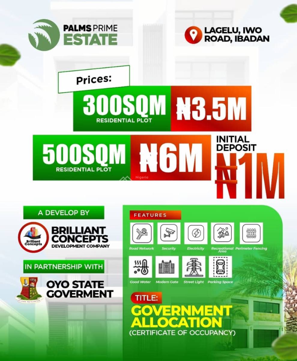 Land in Lagelu Iwo Road Ibadan, Oyo, Lagelu, Oyo, Residential Land for Sale