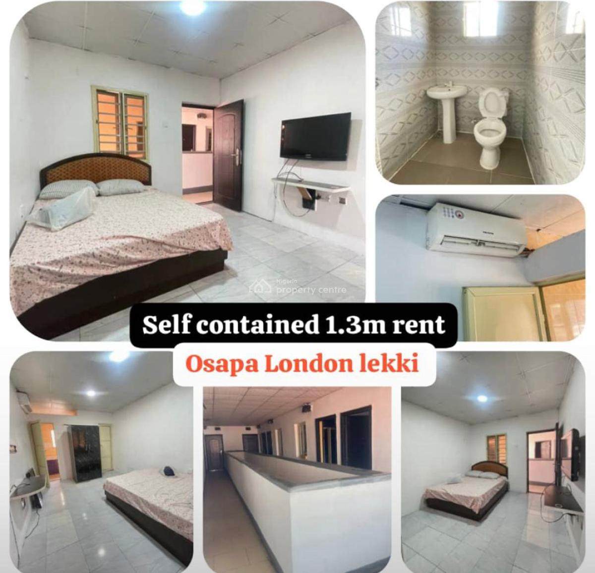 a Self Contain Room, Osapa, Lekki, Lagos, Self Contain (single Rooms) for Rent