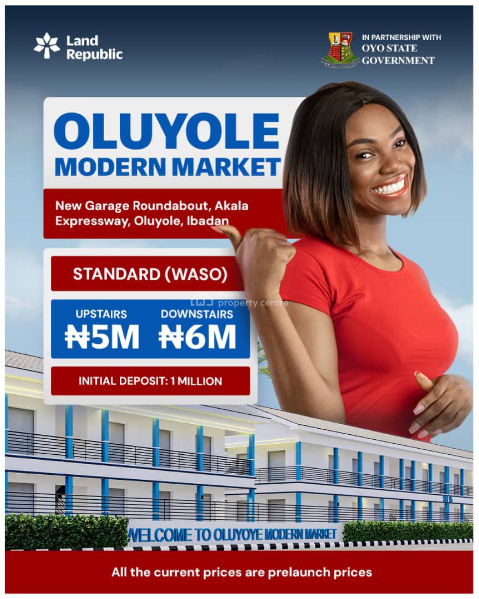 Land, Oluyole Modern Market, New Garage Roundabout, Oluyole Local Government, Ibadan, Oyo, Commercial Land for Sale