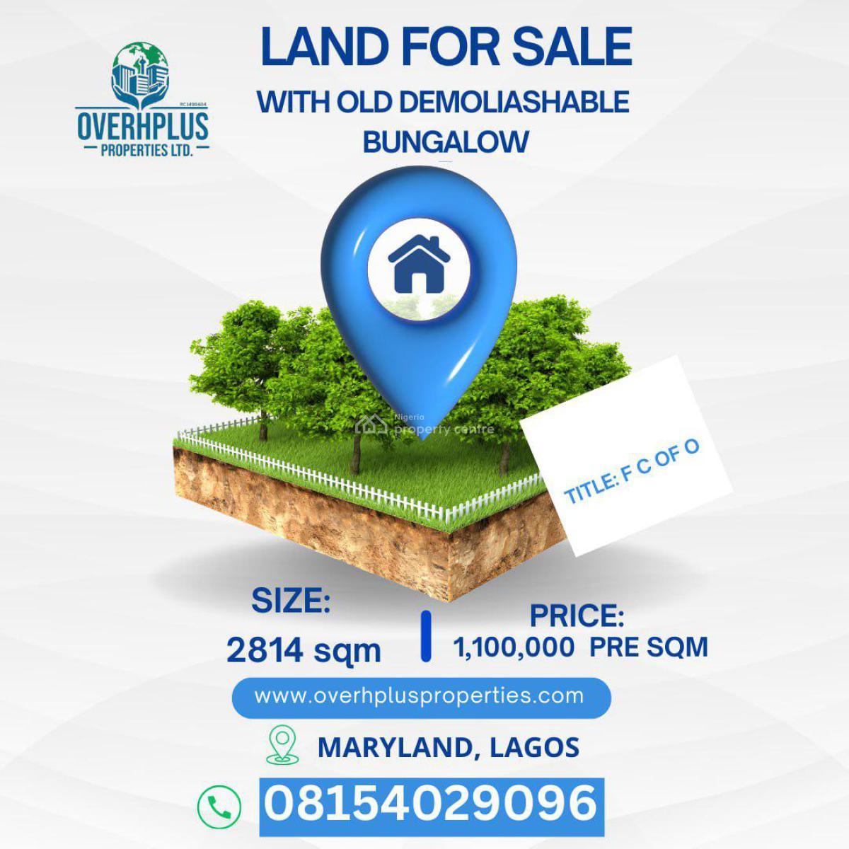 Prime 2840sqm Plot of Land in a Developed Neighborhood, Maryland, Ikeja, Lagos, Mixed-use Land for Sale
