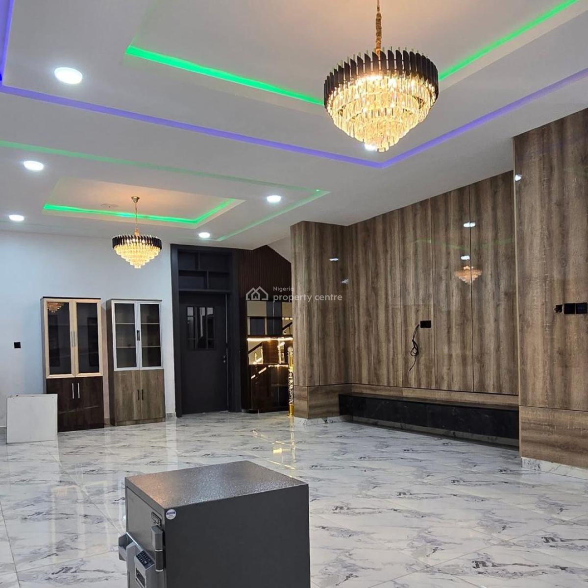 5 Bedrooms Automated Duplex with 1 Bedroom Bq+biometric Access+15kva Solar Etc, Wuye, Abuja, Detached Duplex for Sale