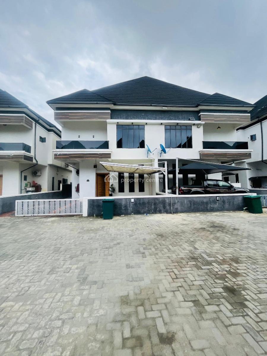 Luxury Furnished 4 Bedroom Semi Detached Duplex + Bq in an Estate, Chevron, Lekki, Lagos, Semi-detached Duplex for Sale