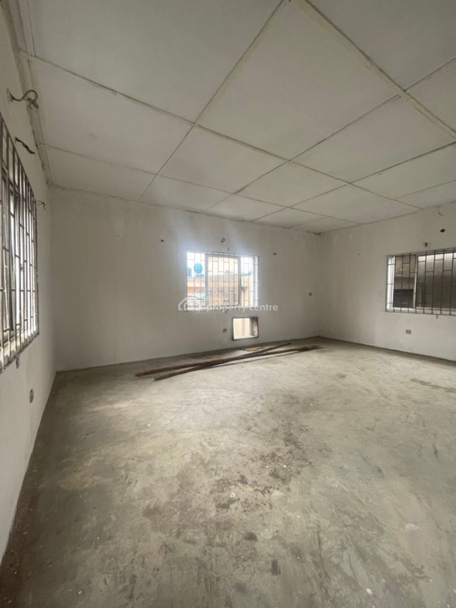 Spaciously Built 2 Bedroom Flat (office Use), Borno Way, Ebute Metta West, Yaba, Lagos, Office Space for Rent