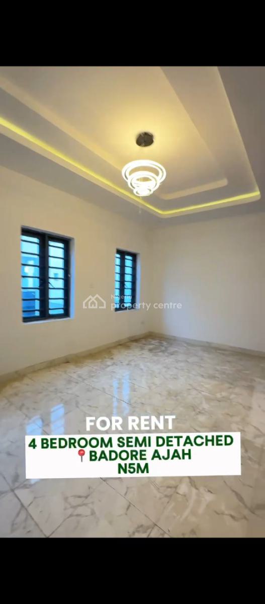 4 Bedroom Semi Detached, Badore, Ajah, Lagos, House for Rent