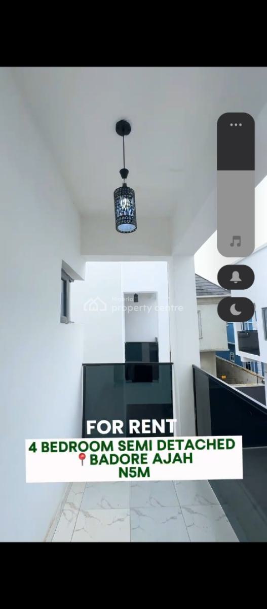 4 Bedroom Semi Detached, Badore, Ajah, Lagos, House for Rent