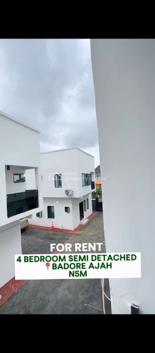 4 Bedroom Semi Detached, Badore, Ajah, Lagos, House for Rent
