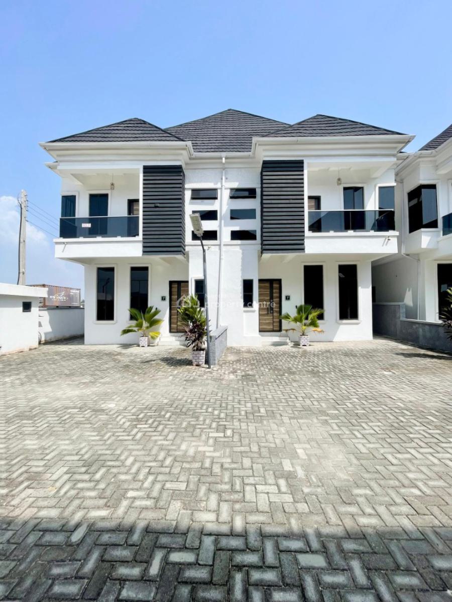 Decent 4 Bedroom Semi Detached Duplex with Bq in a Secured Estate, Chevron Toll Gate, Orchid Road, Lekki, Lagos, Semi-detached Duplex for Sale