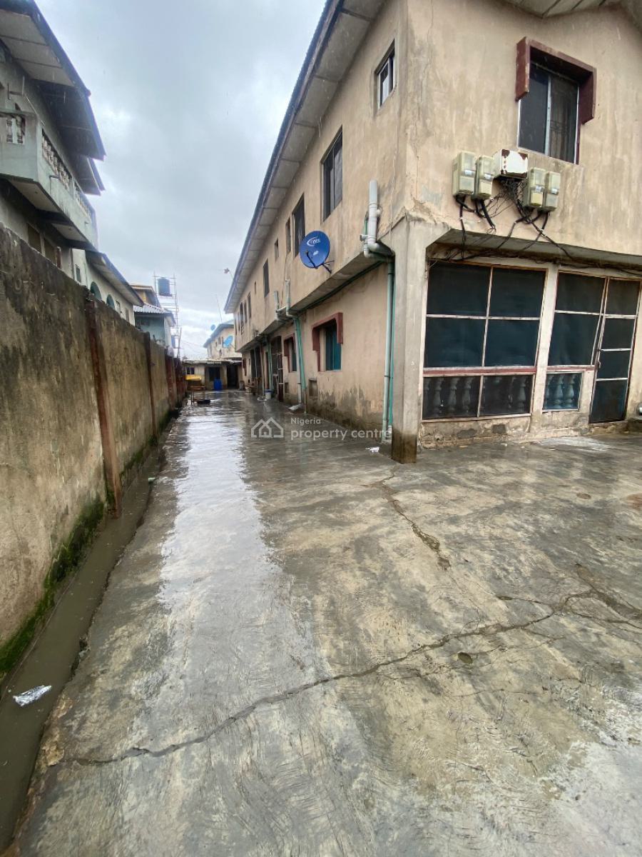 Full Plot of Land with Solid Block of Flat on Interlocking Street, Ago Palace, Isolo, Lagos, Residential Land for Sale