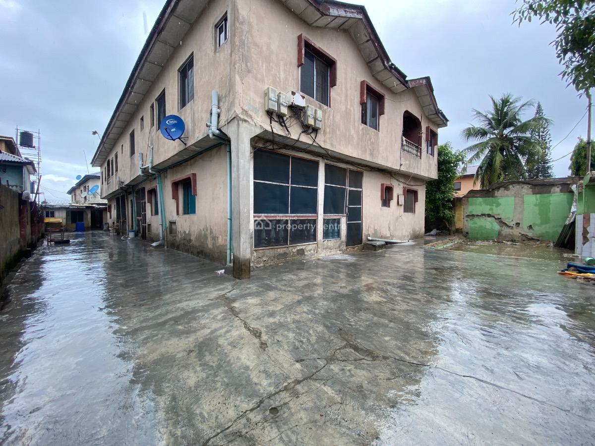 Full Plot of Land with Solid Block of Flat on Interlocking Street, Ago Palace, Isolo, Lagos, Residential Land for Sale