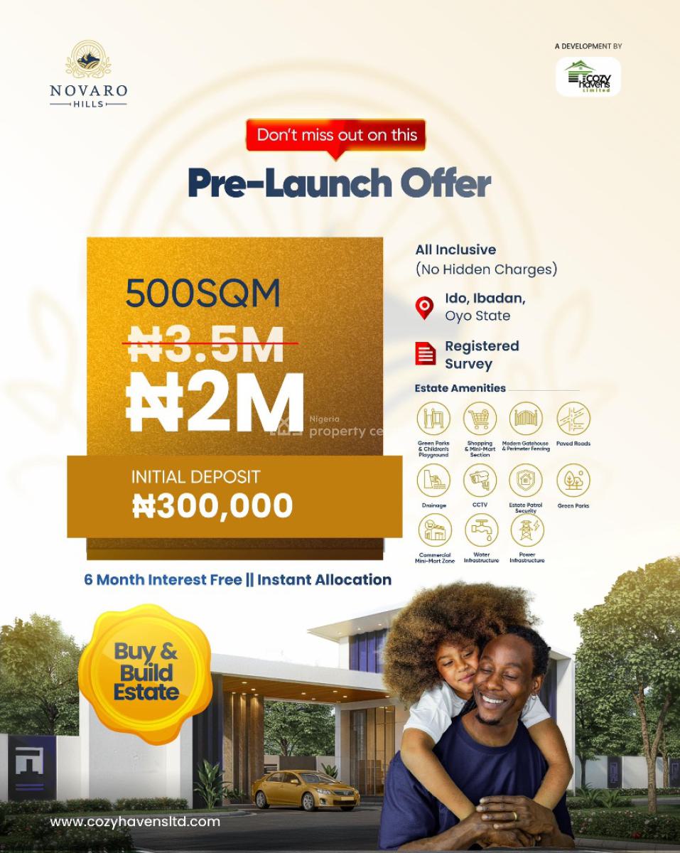 Buy and Build Estate, Novaro Hills, Ibadan, Oyo, Residential Land for Sale