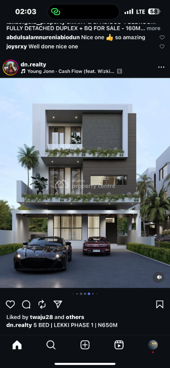 Self Gated 5bedroom Detached Duplex +bq, Own This 5bedroom+pool on Discount Price While It’s Almost Completed, Lekki Phase 1, Lekki, Lagos, Detached Duplex for Sale