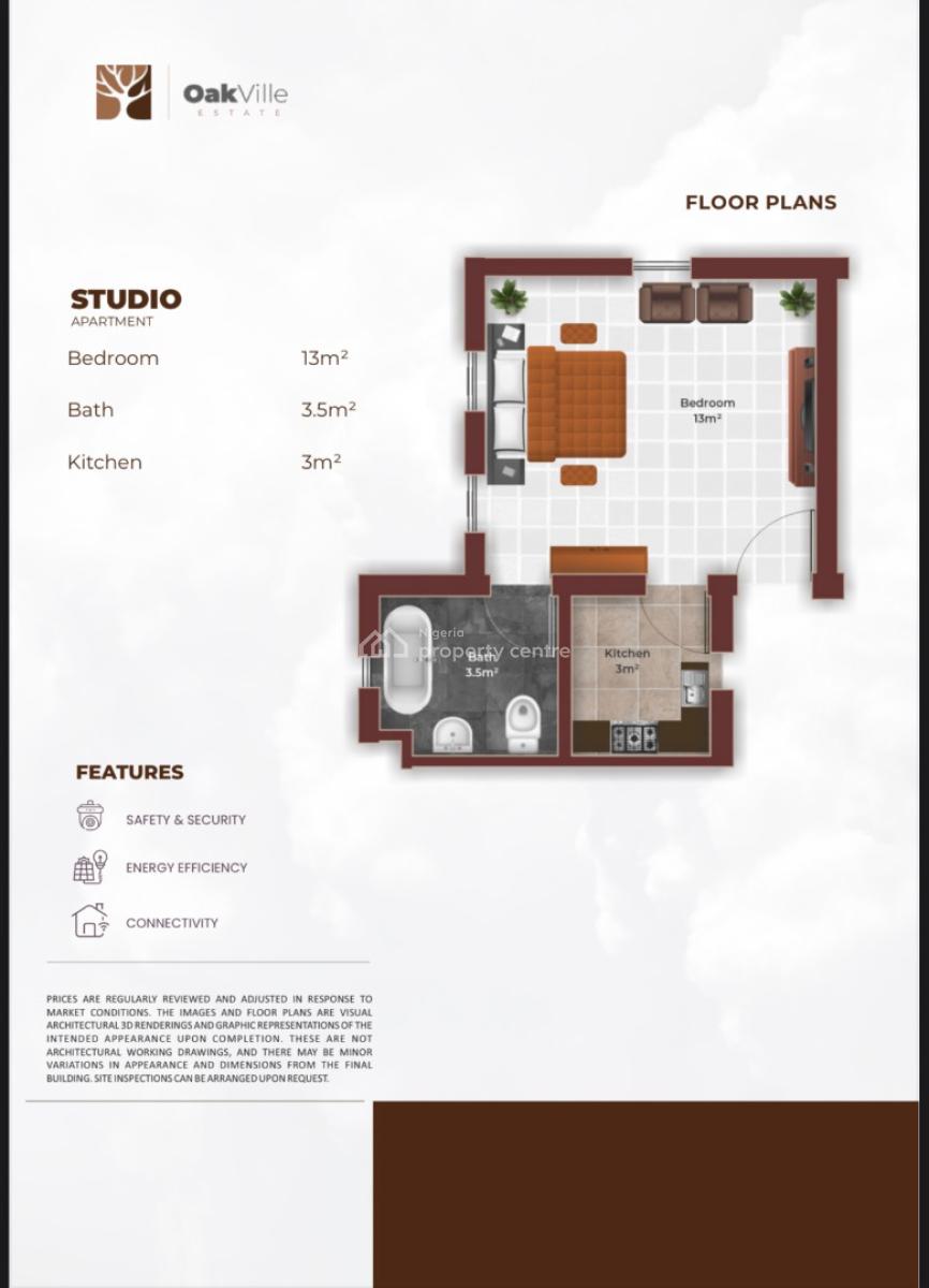 Spacious Studio Apartments in a Beautiful Neighborhood, Oakville Estate, Life Camp, Abuja, House for Sale