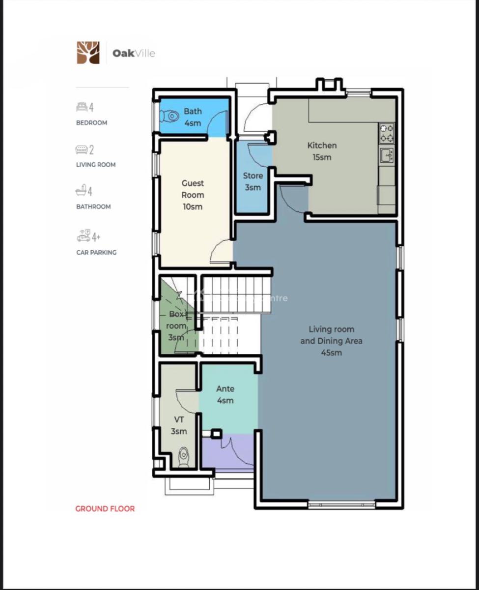 Spacious Studio Apartments in a Beautiful Neighborhood, Oakville Estate, Life Camp, Abuja, House for Sale