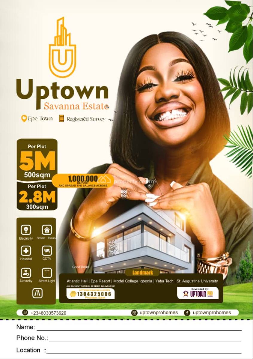 Experience Luxury Living, Uptown Savannah Estate, Epe, Lagos, Commercial Land for Sale