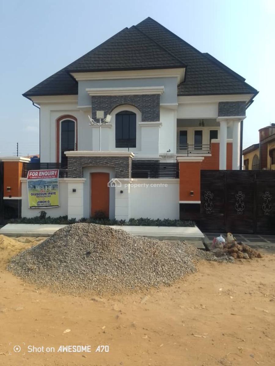 Luxury 5 Bedroom Duplex  + 2 Bedroom Bq for Acquisition, Hilltop Estate, Oke-odo, Lagos, House for Sale